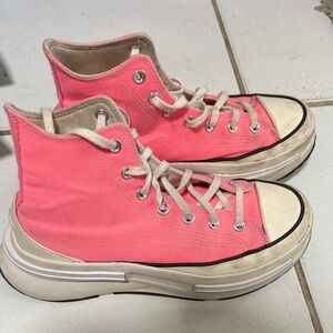 Converse Pink Canvas High-Tops